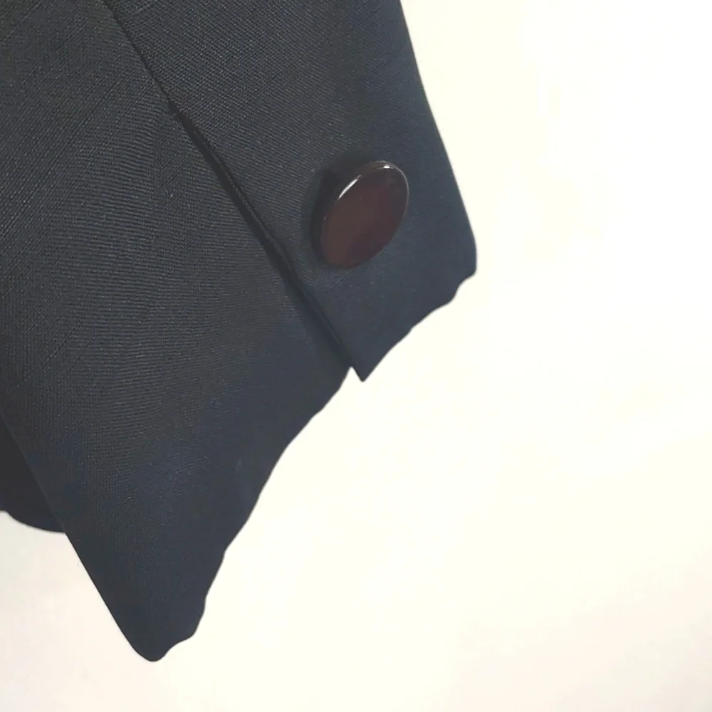 Breckenridge Petites Navy 100% Silk Blazer Size 8 Petite